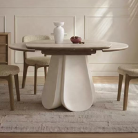 Nouvelle tendance : table de salle à manger moderne de luxe italienne avec rangement, ronde, en bois de noyer Rosegia