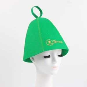 Sombrero de sauna de fieltro ecológico de diseñador, reutilizable con aislamiento suave y logotipo personalizado, sombrero de sauna suave - Product Image 4