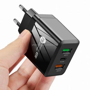 Factory Wholesale 45W Fast Charging 3 Ports QC3.0+PD25W Mobile Phone Charger PD Travel <b>Adapter</b> for Apple Android - Product Image 2