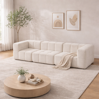 Ensemble de canapés modulaires en mousse compressée sous vide au design moderne, meubles de salon, canapé avec ottoman