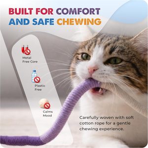 <b>Toys</b> <b>for</b> <b>Pet</b> <b>Interactive</b> Movement <b>Toys</b> Cat Bite Rope Chewing Stick Self-Entertainment Relieves Boredom Teases Cat Cotton Rope - Product Image 4