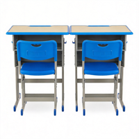 Ensemble table et chaises d'école maternelle en métal moderne avec panier à jouets et crochet à livres, bords arrondis colorés, mobilier scolaire pour enfants OEM/ODM