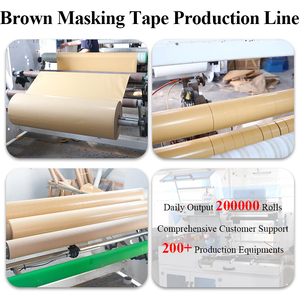 Màu nâu có thể ghi Crepe sơn masking <span class=keywords><strong>tape</strong></span> giấy đóng gói mạnh mẽ dính miễn phí dư lượng sinh thái thân thiện phân hủy sinh học cho gói - Product Image 3