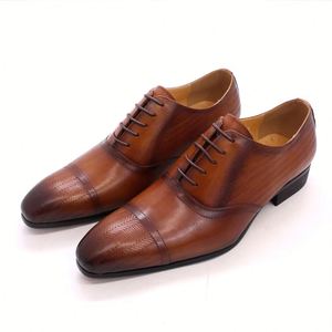 Men's Business Oxford Slip-On Shoes <b>Pointed</b> Toe Formal European British Autumn Casual Anti-Slip Breathable Lightweight Genuine - Product Image 5