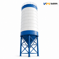 Silo à ciment boulonné de 50 tonnes, 100 tonnes, 200 tonnes, réservoir de stockage de poudre scellé pour les centrales à béton préfabriqué
