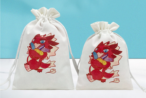 Bolsa con cordón de lona de algodón orgánico reciclable personalizable cuerdas dobles pequeña bolsa de polvo personalizada diseñada en fábrica para - Product Image 2