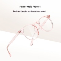 Nouvelle monture de lunettes carrée unie de style coréen, en nylon, ultra-légère, translucide rose clair, unisexe, pour influenceurs de maquillage, JF5020