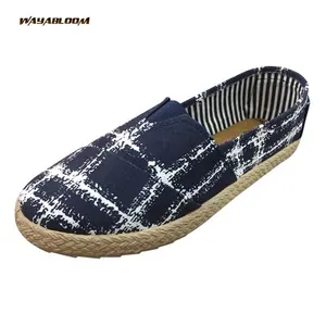 Atacado homens casuais sapatos de lona personalizados espadrille mulheres sapatos baixos