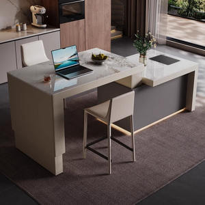 <span class=keywords><strong>Table</strong></span> à manger intégrée de cuisine de rétraction d'extension de niveau plate-forme multifonctionnelle avancée d'île de plaque de roche - Product Image 4