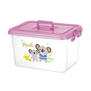 2804 Small 2.5L plastic box clear rectangle storage with handle