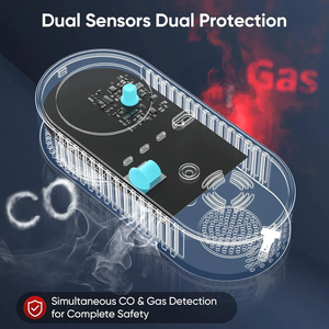 <span class=keywords><strong>Detector</strong></span> <span class=keywords><strong>de</strong></span> Gas y <span class=keywords><strong>Monóxido</strong></span> <span class=keywords><strong>de</strong></span> <span class=keywords><strong>Carbono</strong></span> 4 en 1 con Monitoreo <span class=keywords><strong>de</strong></span> Temperatura y Humedad, Alarma <span class=keywords><strong>de</strong></span> CO y Metano Enchufable, Compatible con OEM/ODM - Product Image 5