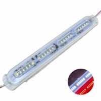 Module LED clignotant haute luminosité DC12V RGB blanc chaud bleu jaune IP65, feux d'avertissement décoratifs pour camion, 6W 183x25mm, moto, voiture, remorque