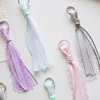 Pendentif en corde tressée fait main avec motif de dessin animé mignon, ornement en cordon tressé tendance, accessoire de porte-clés charmant