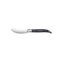 Ensemble de vaisselle durable en acier inoxydable sept pièces avec manche en bois Pakka Types complets Fins de coupe d'aliments pour mariage à domicile