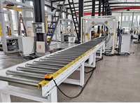 Machine d'emballage de film orbital extensible horizontal pour tuyaux en acier, portes et fenêtres, emballage d'emballage