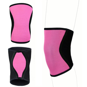 Genouillère en néoprène rose et noir, respirante, de protection, avec fermeture à enfiler, universelle, unisexe, pour volley-ball et basketball - Product Image 1