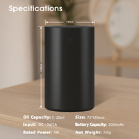 Diffuseur d'arômes sans eau à piles pour voiture et maison, distributeur de parfum intelligent automatique 20ML avec fonction de minuterie pour grille d'aération de voiture
