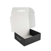 Cajas de Cartón Corrugado Negras para Sombreros Fedora de Lujo, Caja de Envío de Marca con Asa para Camping, con Tapas
