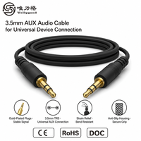 Câble AV mâle-mâle 3,5 mm 1m/5m pour voiture, système audio domestique, téléviseur, iPhone, iPad, ordinateur