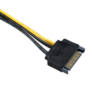 Pour câble d'alimentation SATA avec 15 broches 6 broches PCI EXPRESS PCI-E pour adaptateur de convertisseur graphique Sata ligne d'alimentation de carte vidéo en - Product Image 5