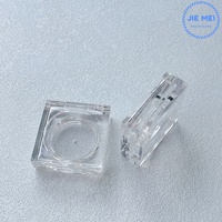 JIE MEI – Pack de boîtes d'ombres à paupières transparentes d28 mm, boîte carrée simple vide, vente en gros, emballage de tubes de Palette d'ombres à paupières transparentes