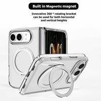 Étui de protection magnétique rotatif à 360° pour iPhone Duo Fold, en PC et TPU, anti-jaunissement, antichoc, vente en gros