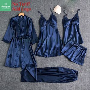 ชุดนอนผู้หญิงผ้าซาตินลายลูกไม้, ชุดนอนผ้าไหม - Product Image 4