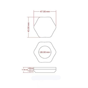 Paleta de sombra de ojos transparente, caja de colorete vacía, en polvo compacto resaltador, hexagonal, mm - Product Image 5