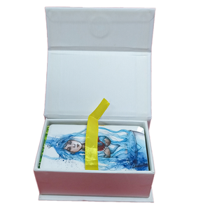 Cartes à jouer de <span class=keywords><strong>tarot</strong></span> miniatures personnalisées en feuille d'or avec ruban et boîte magnétique en papier imprimé avec logo - Product Image 2