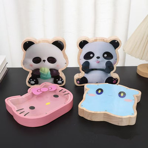 Hucha de madera con forma de panda, 180 mm de altura, para guardar monedas, regalo para niños - Product Image 2