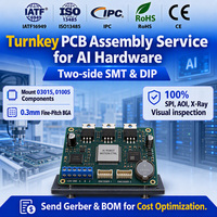 Layanan Perakitan PCB Perangkat Keras AI untuk Papan Server GPU Pusat Data, Pemasangan PCBA SMT DIP Turnkey 01005, Pemasangan BGA 0.3mm
