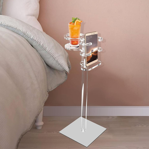 Petite <span class=keywords><strong>table</strong></span> <span class=keywords><strong>de</strong></span> boisson <span class=keywords><strong>en</strong></span> acrylique portable sur mesure avec un support <span class=keywords><strong>de</strong></span> téléphone pour canapé <span class=keywords><strong>de</strong></span> <span class=keywords><strong>salon</strong></span> à côté <span class=keywords><strong>de</strong></span> la <span class=keywords><strong>table</strong></span> <span class=keywords><strong>basse</strong></span> - Product Image 2