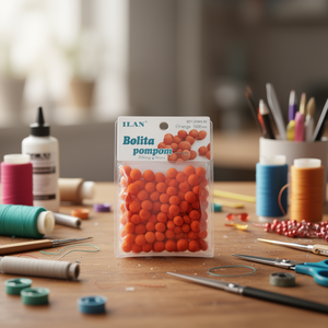 Il Bolita Pompom 0,8 cm Arancione 100 Pezzi Decorazione Artigianale - Product Image 3