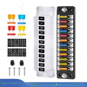Boîtier de fusibles à 12 voies, <span class=keywords><strong>bornier</strong></span> <span class=keywords><strong>électrique</strong></span> pour voiture, camping-car, remorque, <span class=keywords><strong>bateau</strong></span> <span class=keywords><strong>12V</strong></span> - Product Image 2