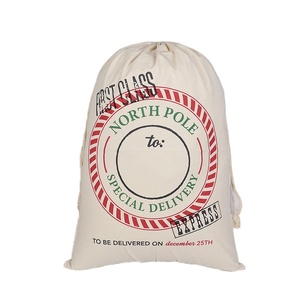 Bolsas de Compras Navideñas de Lona de Gran Tamaño, Bolsa de Santa Claus para Regalos de Navidad - Product Image 1