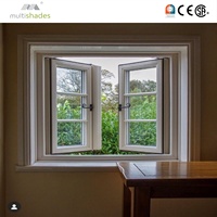 Ventana Abatible Horizontal Moderna Multishades de Alta Resistencia con Herrajes Alemanes de Acero Inoxidable, Certificación CE para Arabia Saudita