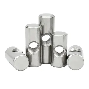 Factory Direct Sales 304 Stainless Steel Pin Shaft Flat Head Cylinder Pin With Hole Locating Pin