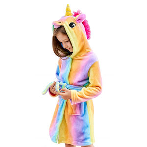 Kids Wearable Reusable Hooded Bath Towel Soft Polyester Flannel Animal Design Customizable Logo Woven Poncho - Product Image 2