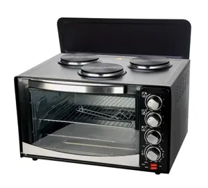 45 liter high Quality Toaster Electric Oven for Home baking in 3500W with two hotplates in low price