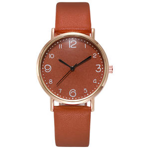 New women's watch simple digital dial leather strap stylish and casual women's <b>wristwatch</b> - Product Image 3