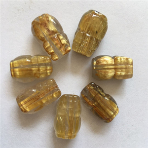 Đồ thủ công mỹ nghệ bán buôn Pixiu nhỏ bằng thạch anh vàng rutilated, pha lê tự nhiên Trung Quốc, vật liệu trang trí nhà theo phong thủy: thạch anh tự nhiên - Product Image 3