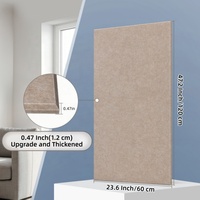 Panneau acoustique auto-adhésif épaissi pour traitement acoustique intérieur, panneau acoustique en polyester camel absorbant le son et réduisant le bruit pour mur