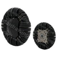 Roue directionnelle de robot omni SS 254mm pour fauteuil roulant motorisé