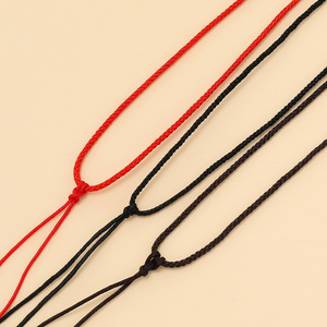 Collier minimaliste tressé avec pendentif boule en bois, colliers perlés unisexes tendance, origine Jinhua AC3985 - Product Image 4