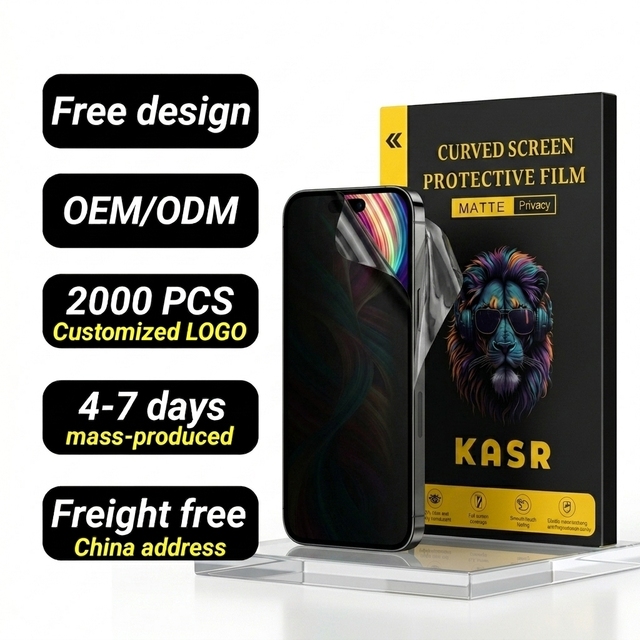 KASR Factory Hydrogel Film Material Custom PPF Liquid Soft Sheet HD Matte Privacy UV EPU TPU Hydrogel Screen Protector