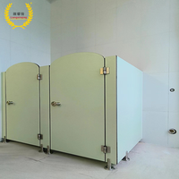 Immeuble de bureaux professionnel nouvelle cloison de toilette solide élégante Style moderne en acier inoxydable douche cabine de toilette plafond au sol