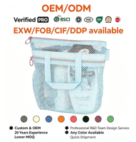 Sac de Douche Portable en Maille pour Dortoir, Organisateur de Plage, Sac de Toilette en Maille pour Hommes et Femmes