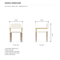 Fauteuil de salle à manger moderne et minimaliste avec revêtement en lin capitonné inclinable - Personnalisable pour la maison et l'hôtellerie