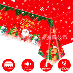 Nappe en <span class=keywords><strong>papier</strong></span> jetable pour Noël, bonhomme <span class=keywords><strong>de</strong></span> neige, <span class=keywords><strong>anniversaire</strong></span>, fête, décoration <span class=keywords><strong>de</strong></span> fête, accessoires <span class=keywords><strong>de</strong></span> décoration, multicolores - Product Image 3