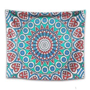 דפוס דיגיטלי המנדלה דקורטיבי מארג פוליאסטר בד בית שטיח קיר הקמעונאי וסיטוני הם מותאמים אישית בברכה - Product Image 1